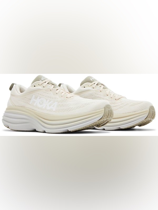 Hoka Bondi 8 Oat Milk Barley Running Shoes Men’s Size 12.5